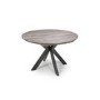 Grey Wood Effect Round Extendable Dining Table - Seats 4-6 - Manhattan