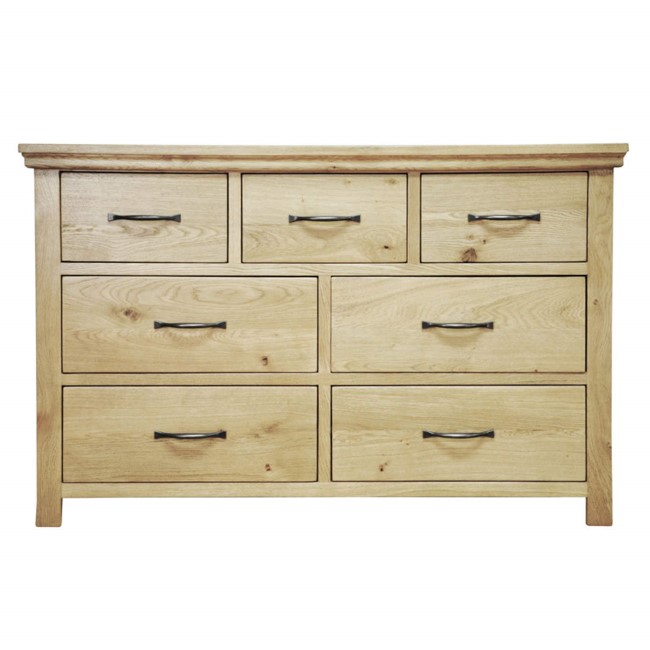 Chester Oak 3+4 Wide Drawer Chest