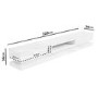 GRADE A1 - Extra Large White Gloss TV Stand with LEDs- TV's up to 83" - Evoque