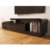 GRADE A2 - Evoque Geometric TV Unit in Black High Gloss with Touch Open Drawers 