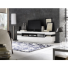 GRADE A1 - Evoque Rectangular High Gloss White TV Unit with Grey High Gloss Detail 