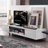 Evoque White High Gloss and Chrome TV Unit 