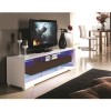 Evoque  LED White on Grey High Gloss TV Unit With Storage