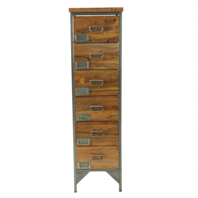 Signature North Industrial 6 Drawer Tall Chest of Drawers- Aidan Loft