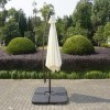 Large Cream Cantilever Outdoor Parasol - Weighted Base Included