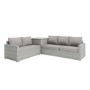 8 Seater Grey Rattan Garden Corner Dining Sofa Set with Height Adjustable Table -  Fortrose