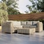6 Seater Grey Rattan Garden Corner Sofa Set - Aspen