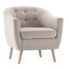 World Furniture Upholstered Chair in Natural Beige - Fulham Range