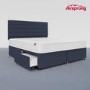 Airsprung Super King 2 Drawer Divan Bed with Comfort Mattress - Midnight Blue