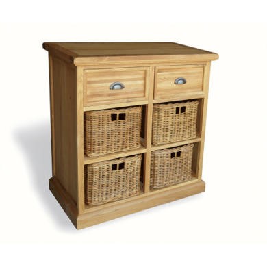 Oceans Apart Savoy Oak 2 Drawer Chest with 4