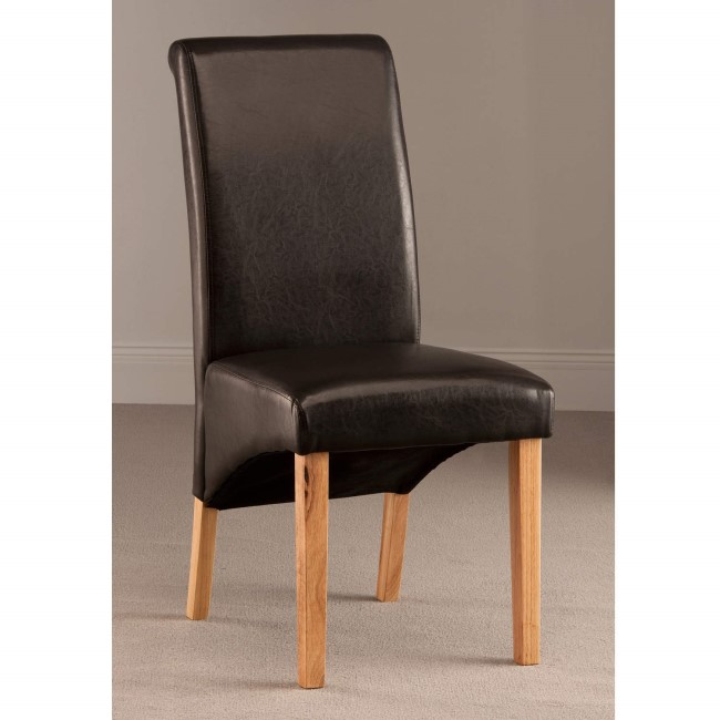 World Furniture Pair of Henley Dining Chairs in Dark Brown