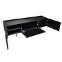 GRADE A2 - Wide Black Oak TV Stand with Storage - TV's up to 70" - Helmer