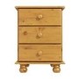 GRADE A1 - Hamilton 3 Drawer Bedside Table in Pine