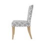 LPD Pair of Hugo Grey and White Fabic Chairs