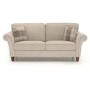 Helmsdale Pewter Fabric 3 Seater Sofa - Includes 2 Cushions