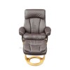 Birlea Furniture Iowa Bonded Leather Swivel Chair in Brown