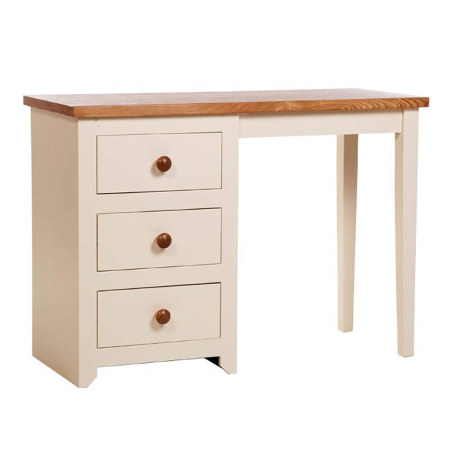 Town Single Pedestal Dressing Table in Cream