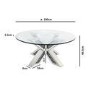 Round Silver Glass Coffee Table - Jade Boutique