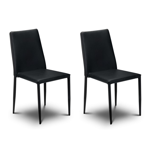 Julian Bowen Jazz Stacking Pair of Chairs in Black 