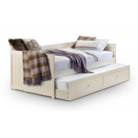 Julian Bowen Jessica Day Bed With Trundle Guest Bed In Cream