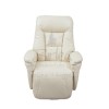 Birlea Furniture Kansas Bonded Leather Swivel Chair in Cream