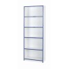 GRADE A1 - One Call Furniture Kiddi Blue Bookcase White Melamine and Blue Edging
