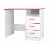 One Call Furniture Kiddi Pink Desk White Melamine and Pink Edging