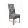Hamden Fleur Antique Grey Fabric Pair of Dining Chairs