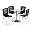 Julian Bowen Kudos Pair of Dining Chairs in Black 