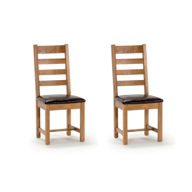 Wilkinson Furniture Klara Pair of Ladder Back Dining Chairs in Oak