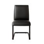 GRADE A2 - Set of 2 Black Faux Leather Cantilever Dining Chairs - Lucas