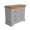 GRADE A2 - Loire Grey and Oak 2+2 Chest of Drawers
