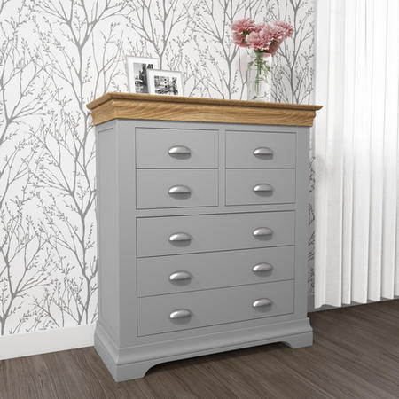 Loire Grey and Oak 4 Over 3 Chest of Drawers