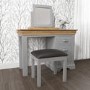 Loire Two Tone Dressing Table Mirror in Grey and Oak