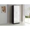 Birlea Furniture Lynx &amp; 2 Door Combi Wardrobe in black/white