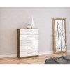 Birlea Furniture Lynx &amp; 5 Drawer Chest in walnut/white