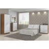 Birlea Furniture Lynx &amp; 2 Door Wardrobe in walnut/white