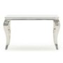 Louis Mirrored Console Table in White - By Vida Living