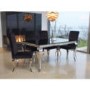 GRADE A1 - Wilkinson Furniture Pair of Louis Black Dining Chairs 