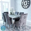Louis Mirrored 160cm Dining Table in White - Vida Living - Seats 4-6