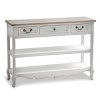 Vermont Shabby Chic 3 Drawer Shelved Console Table