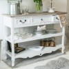 Vermont Shabby Chic 3 Drawer Shelved Console Table