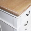 Sebago 2 Over 3 Chest Of Drawers Stone White and Cedar Wood Top