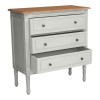 Hope 3 Drawer Chest Of Drawers French Grey and Cedar Wood Top