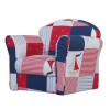 Kidsaw Mini Armchair In Blue Patchwork