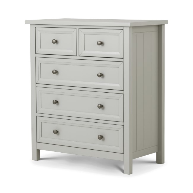 Grey Painted Chest of 5 Drawers - Maine - Julian Bowen