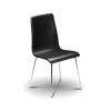 Julian Bowen Mandy Black Leather Single Dining Chair