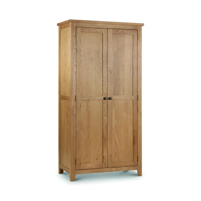 Solid Oak 2 Door Double Wardrobe - Marlborough - Julian Bowen
