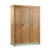 Solid Oak 3 Door Triple Wardrobe - Marlborough - Julian Bowen