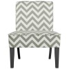 Zig Zag Print Occasional Chair in Grey and White